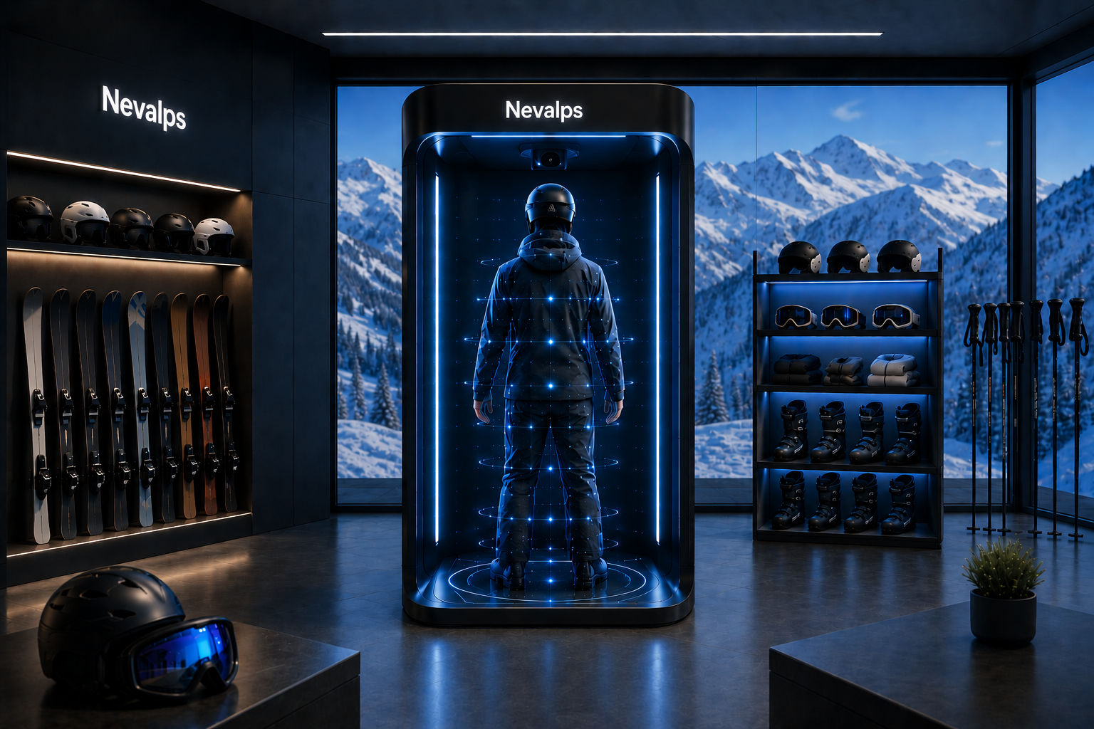 Nevalps ski rental shop